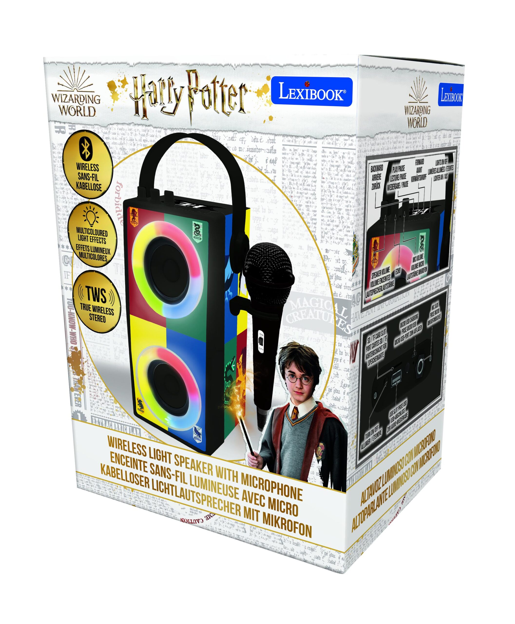 Lexibook Harry Potter Bluetooth Karaoke Light Speaker with Microphone - Image 6