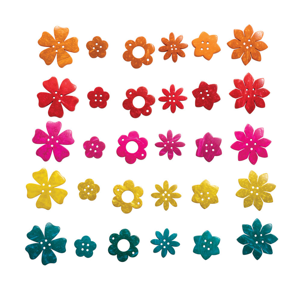 READY 2 LEARN Vibrant Coconut Flowers - Crafting and Learning - Set of 50 - Image 3