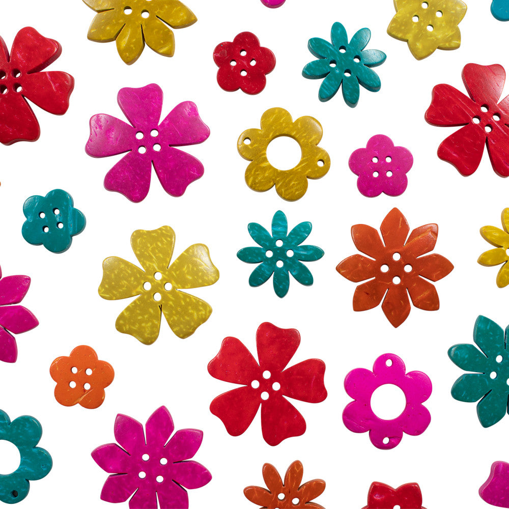READY 2 LEARN Vibrant Coconut Flowers - Crafting and Learning - Set of 50 - Image 4