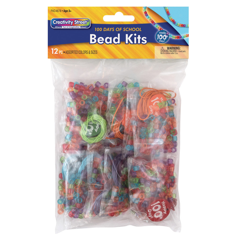 Creativity Street 100 Days of School Assorted Bead Kits - 12 Packs - Image 3