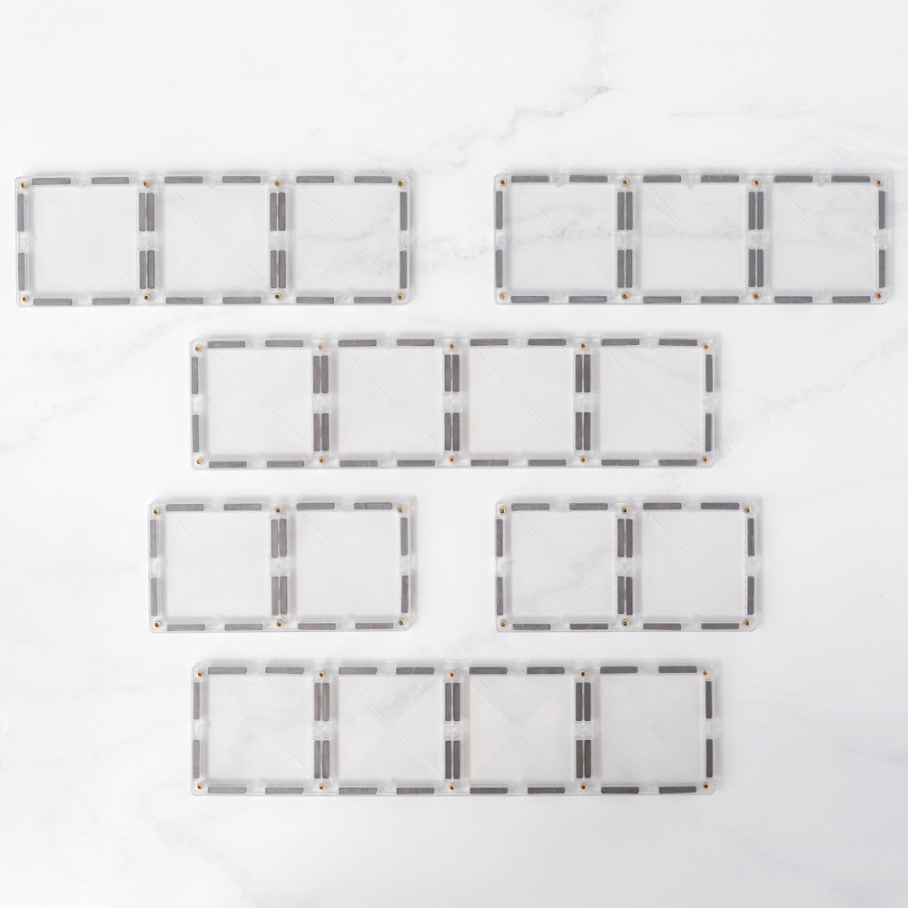 Connetix Magnetic Tiles Clear Rectangle Pack, 12-Piece Set - Image 3