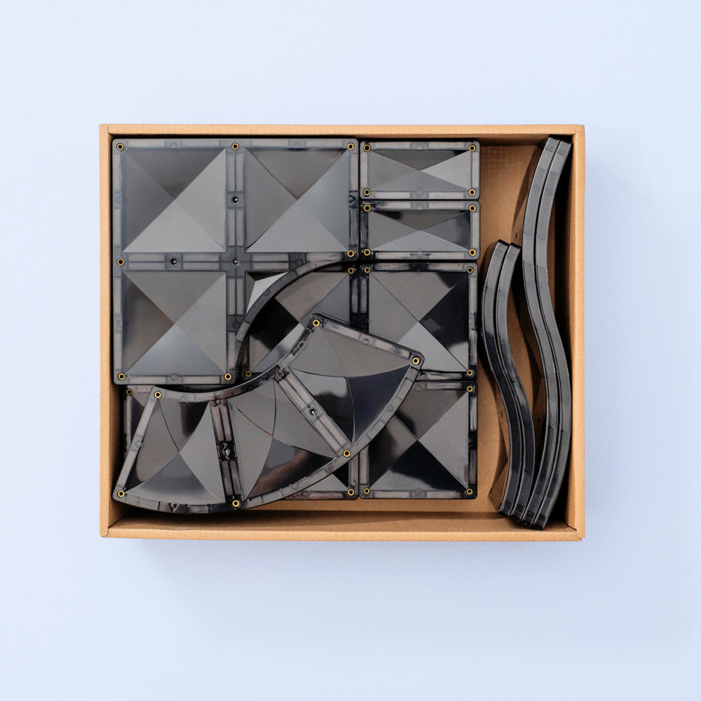 Connetix Magnetic Tiles Creative Roads Pack - 48 Piece Sleek Black Set - Image 5