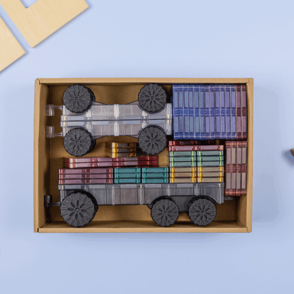 Connetix Magnetic Tiles Pastel Transport Pack - 50 Pieces - Image 3