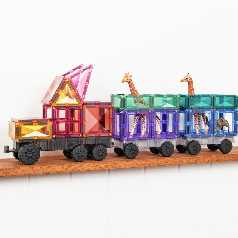 Connetix Magnetic Tiles Pastel Transport Pack - 50 Pieces - Image 4