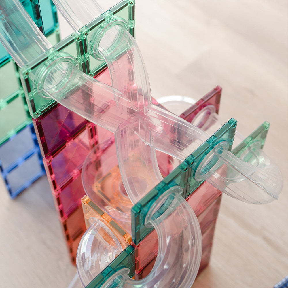 Connetix Magnetic Tiles 80-Piece Pastel Ball Run Expansion Set - Image 5