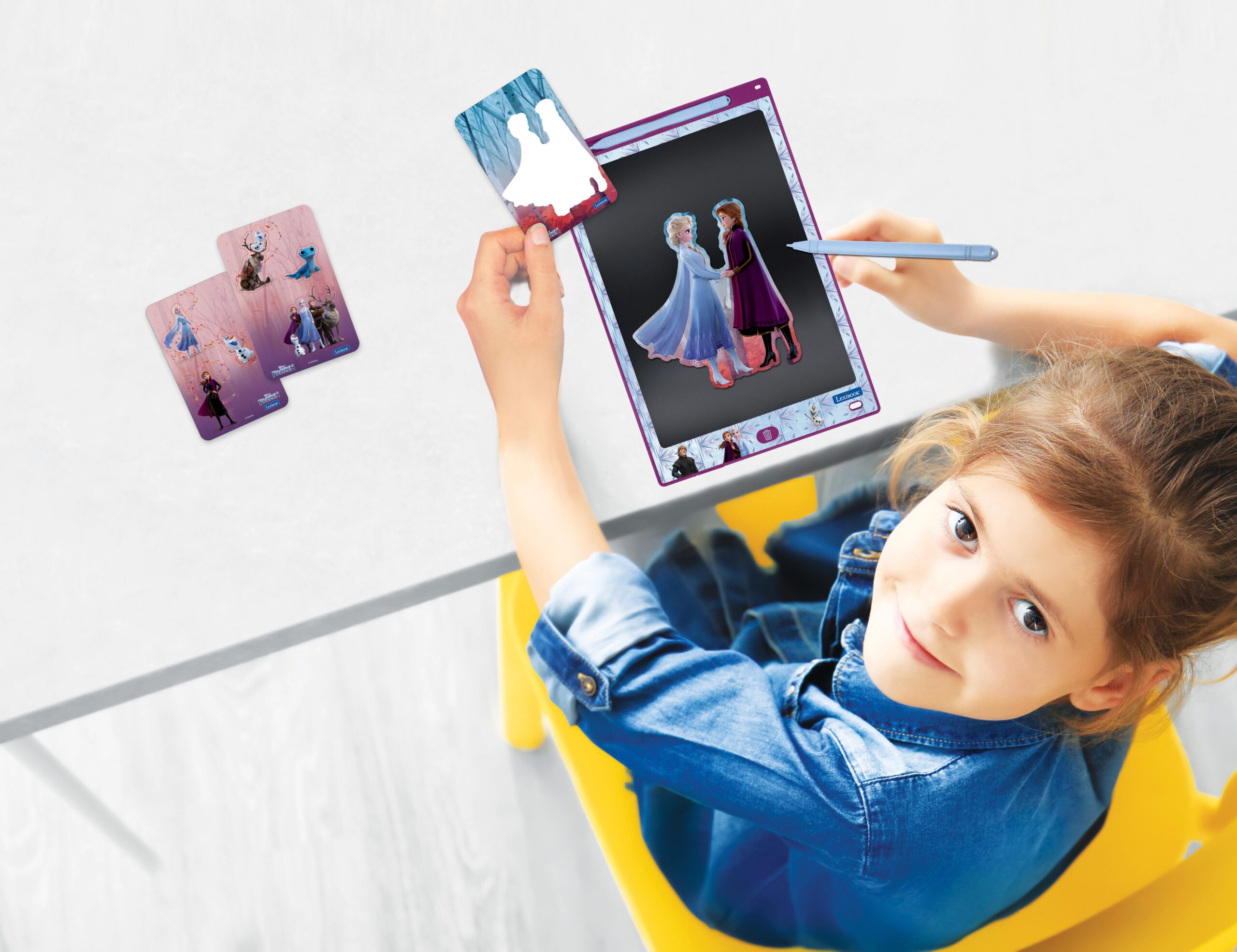 ArtZone Multicolor 11'' E-Ink Learning Tablet with Stencils - Frozen Theme - Image 4
