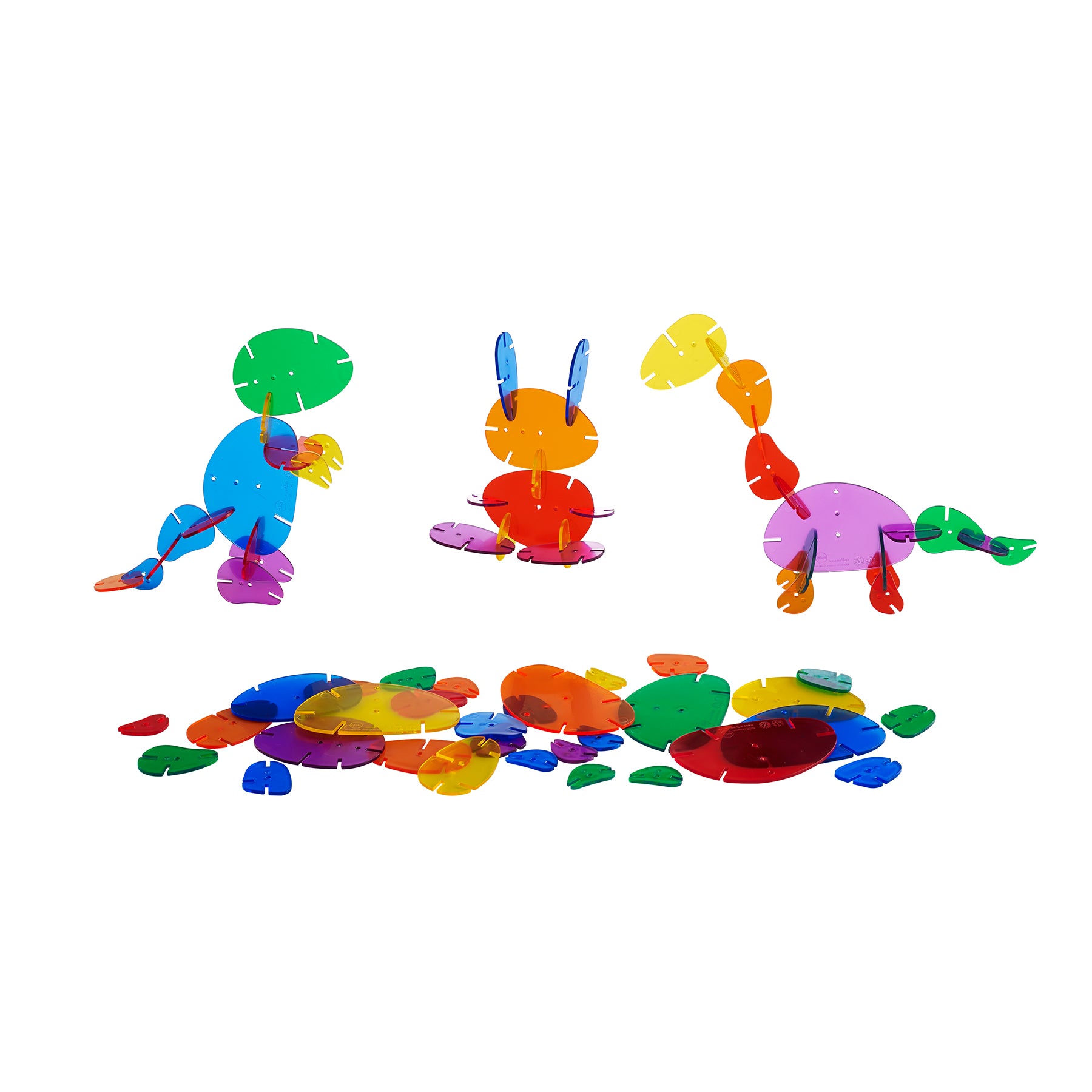 edxeducation Interlocking Rainbow Pebbles Mini Jar - Creative Building Toy - Image 5