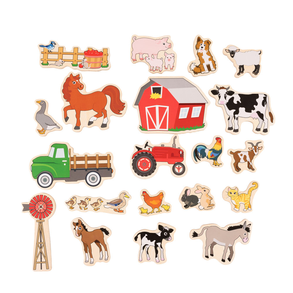Spark & Wow Beechwood Farm-Themed Magnetic Set - 20 Pieces - Image 6