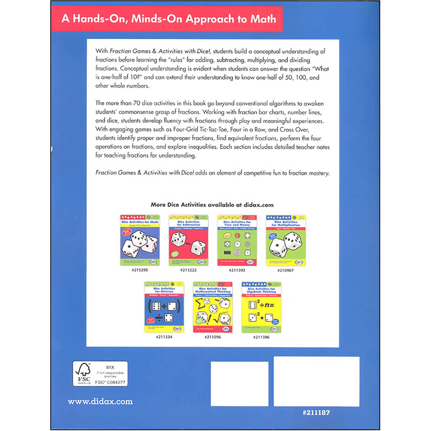 Didax? Fraction Fun - Math Dice Games & Activities Resource Book - Image 3