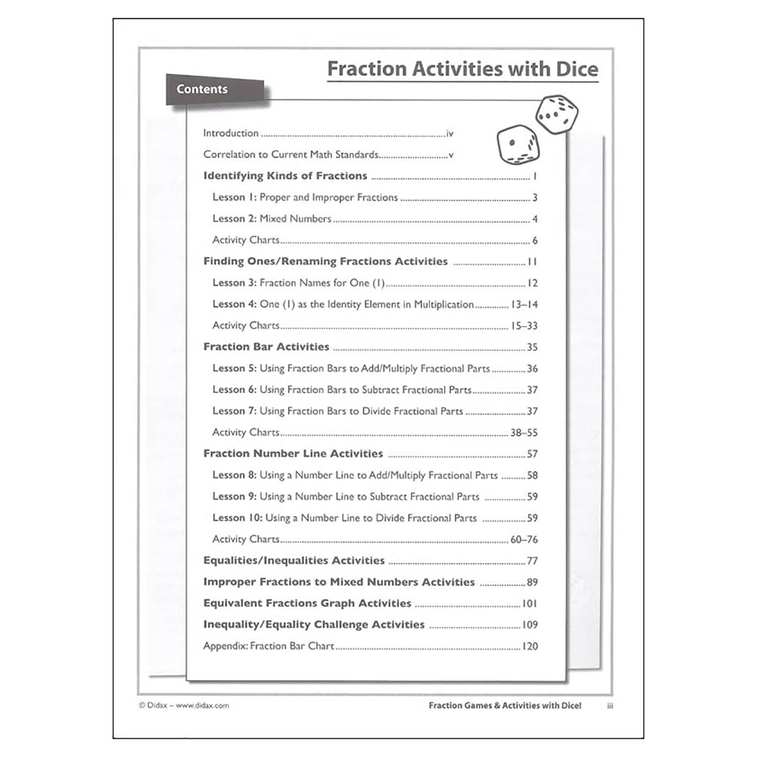 Didax? Fraction Fun - Math Dice Games & Activities Resource Book - Image 4