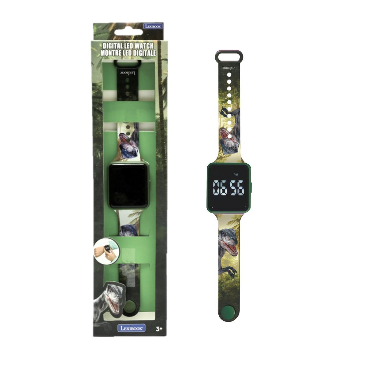 Jurassic Explorer Youth LED Digital Watch - Vibrant Dinosaur Print Strap - Image 4