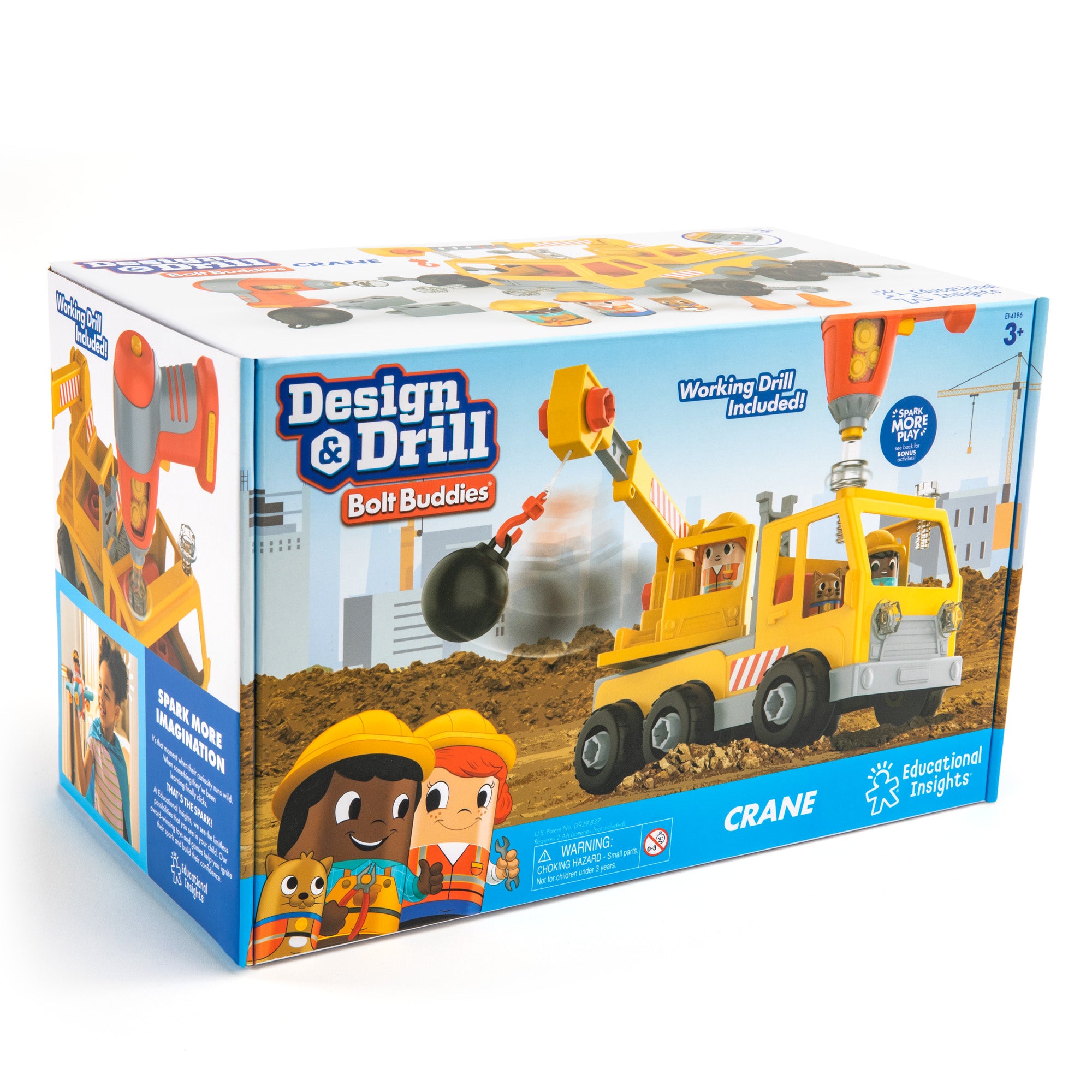 Educational Insights Design & Drill Bolt Buddies Crane - Interactive Construction Toy - Image 2