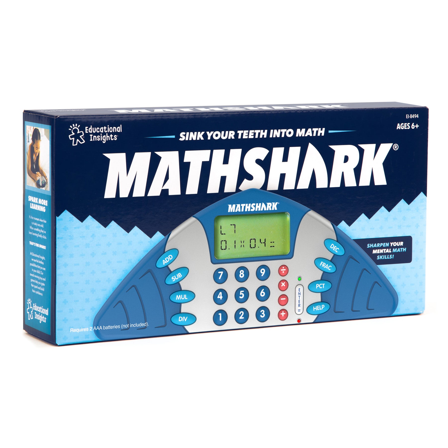 Educational Insights MathShark Handheld Electronic Math Game for Kids - Image 4