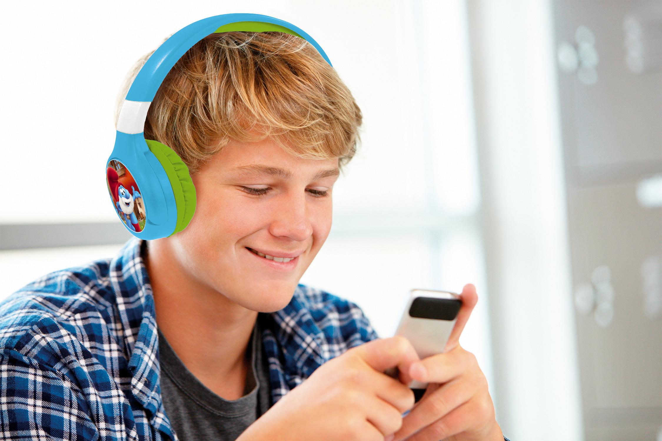 Smurfs-Themed 2-in-1 Bluetooth & Wired Foldable Headphones - Kid-Safe Volume - Image 10