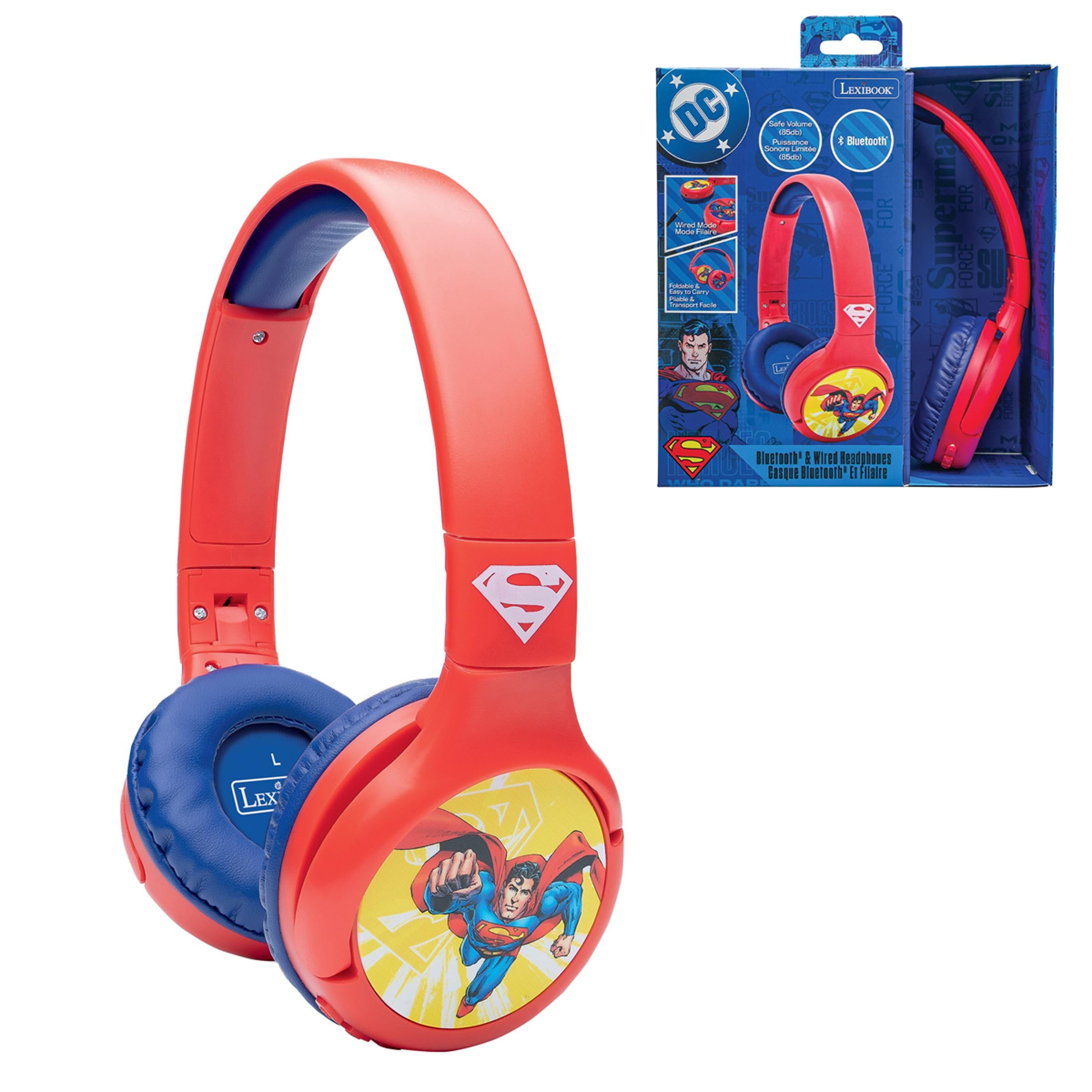 Superman 2-in-1 Bluetooth & Wired Foldable Headphones - Safe Volume - Image 4