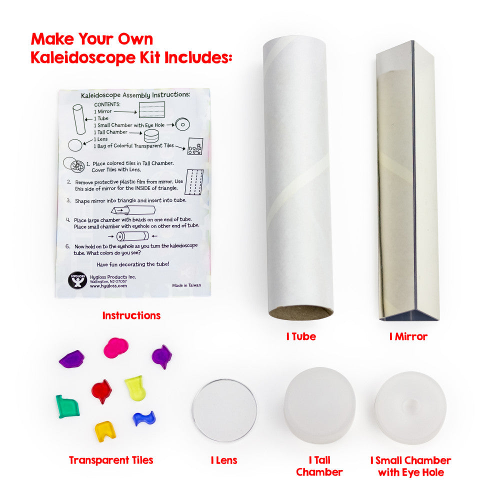 Hygloss Rainbow Wonders Make-Your-Own Kaleidoscope Kit - 6 Pack - Image 2