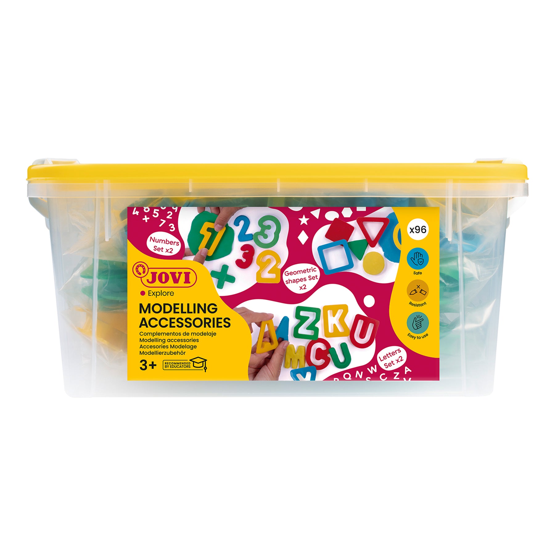 JOVI 96-Piece Dough & Clay Modelling Accessories - Multicolor - Image 2