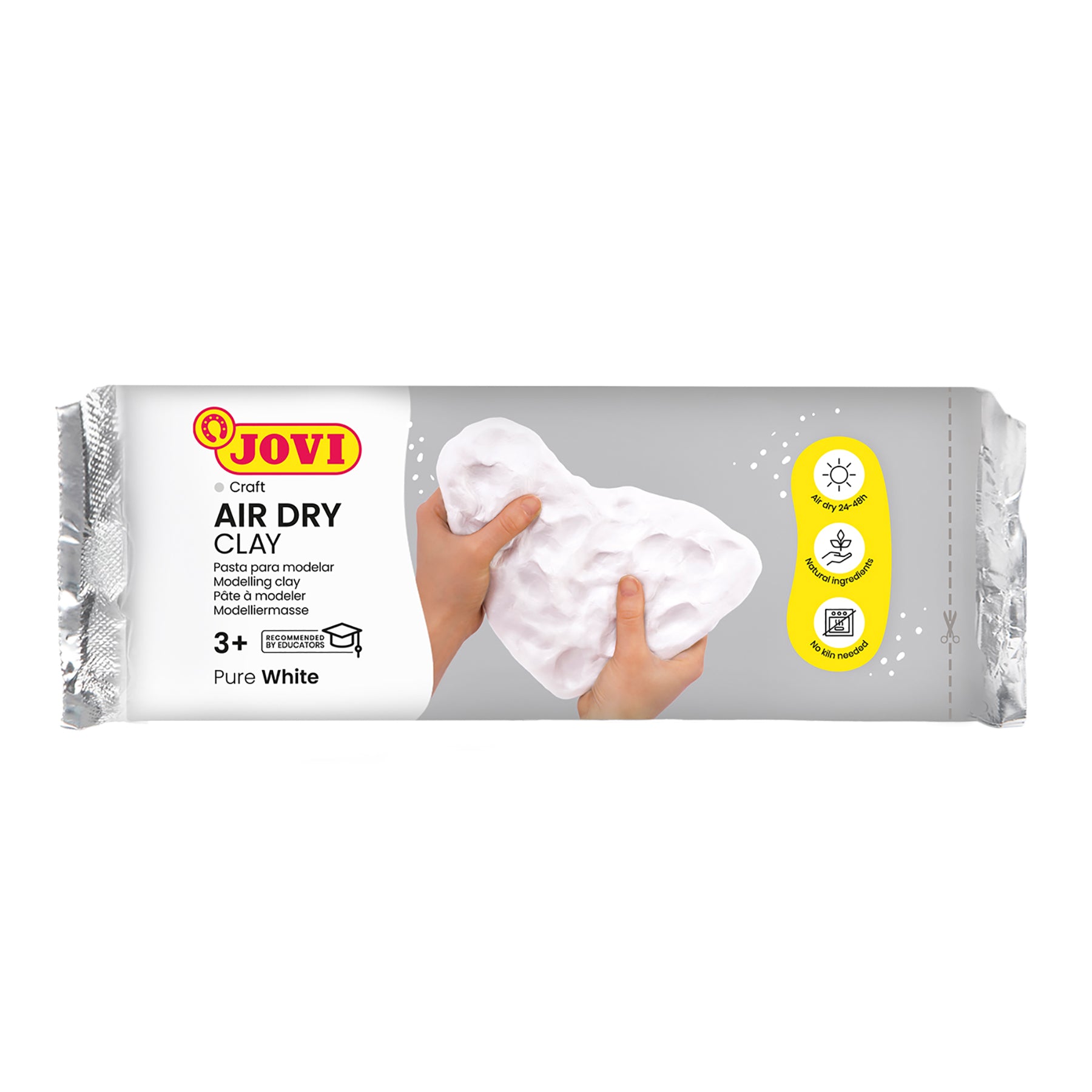 JOVI Natural Air Dry Clay Set - White, 1.1lb Each, Pack of 3 - Image 2