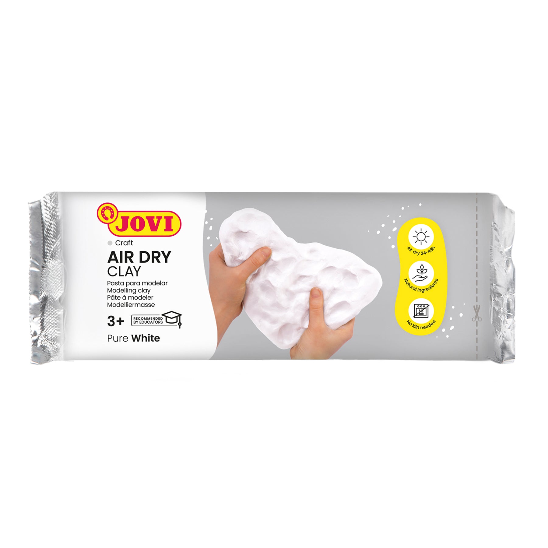 JOVI No-Bake Craft Air Dry Clay, White, 2.2lb Bar, 2-Pack - Image 2
