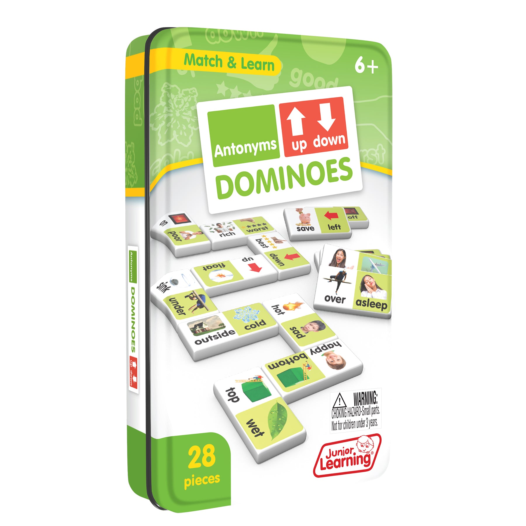 Junior Learning Antonyms Match & Learn Dominoes - Educational Set - Pack of 2 - Image 3