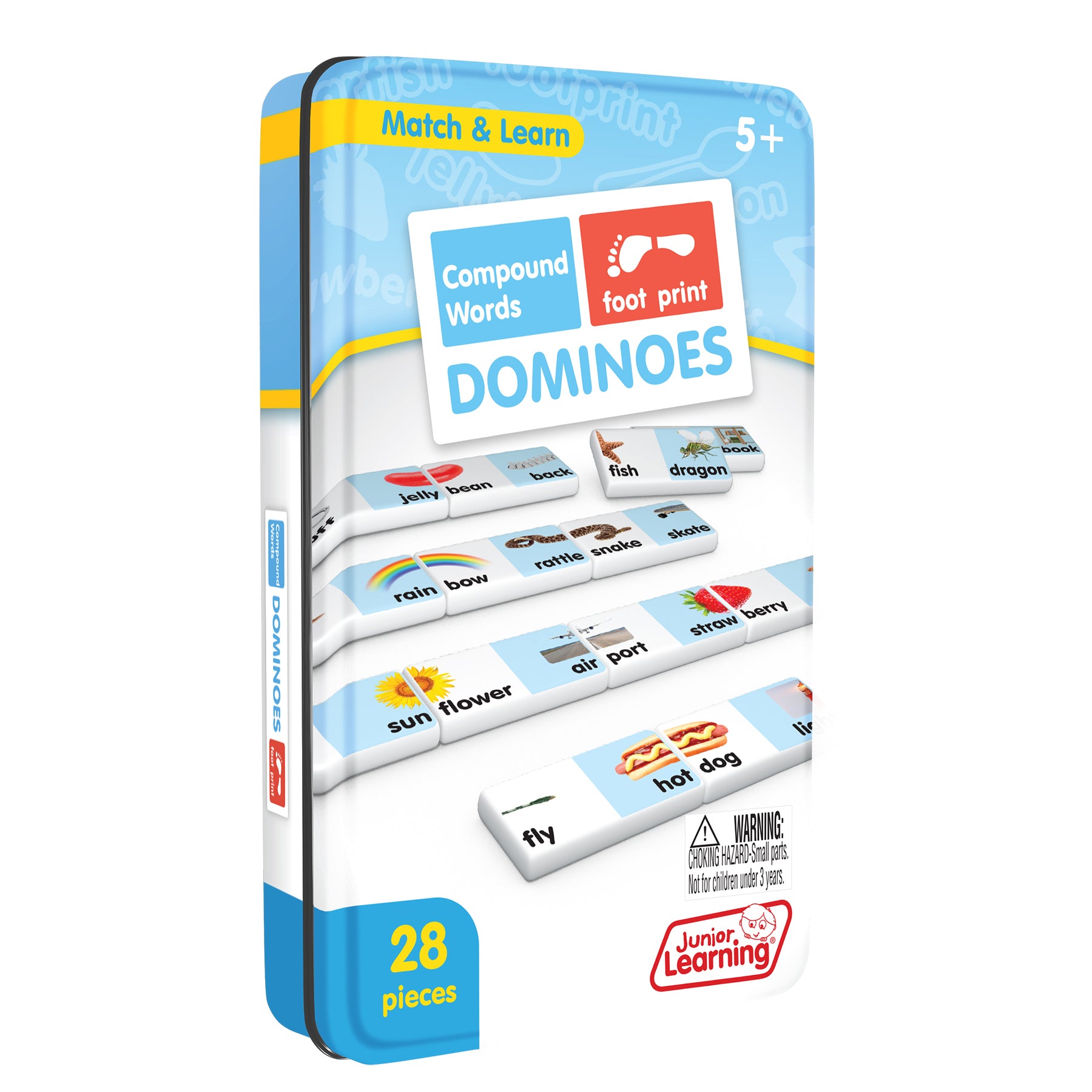 Junior Learning Compound Words Match & Learn Dominoes - Educational Toy - Set of 2 - Image 3