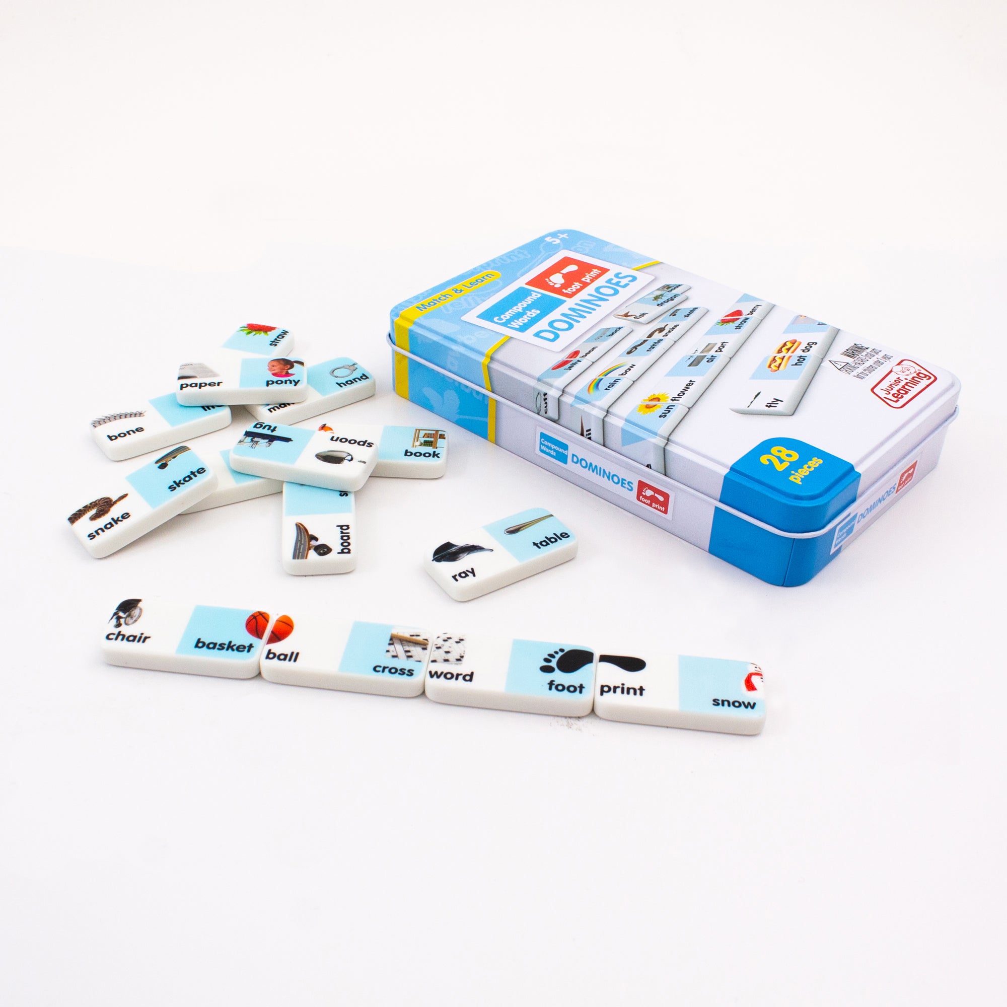 Junior Learning Compound Words Match & Learn Dominoes - Educational Toy - Set of 2 - Image 5