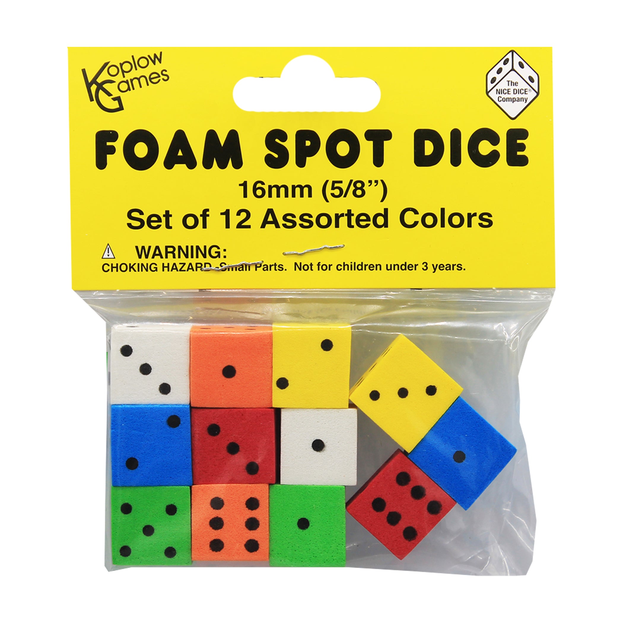 Koplow Games Colorful 16mm Foam Dice - 72 Pack Assortment - Image 3