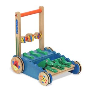 Melissa & Doug Chomp and Clack Alligator Push Toy ?C Colorful Movement