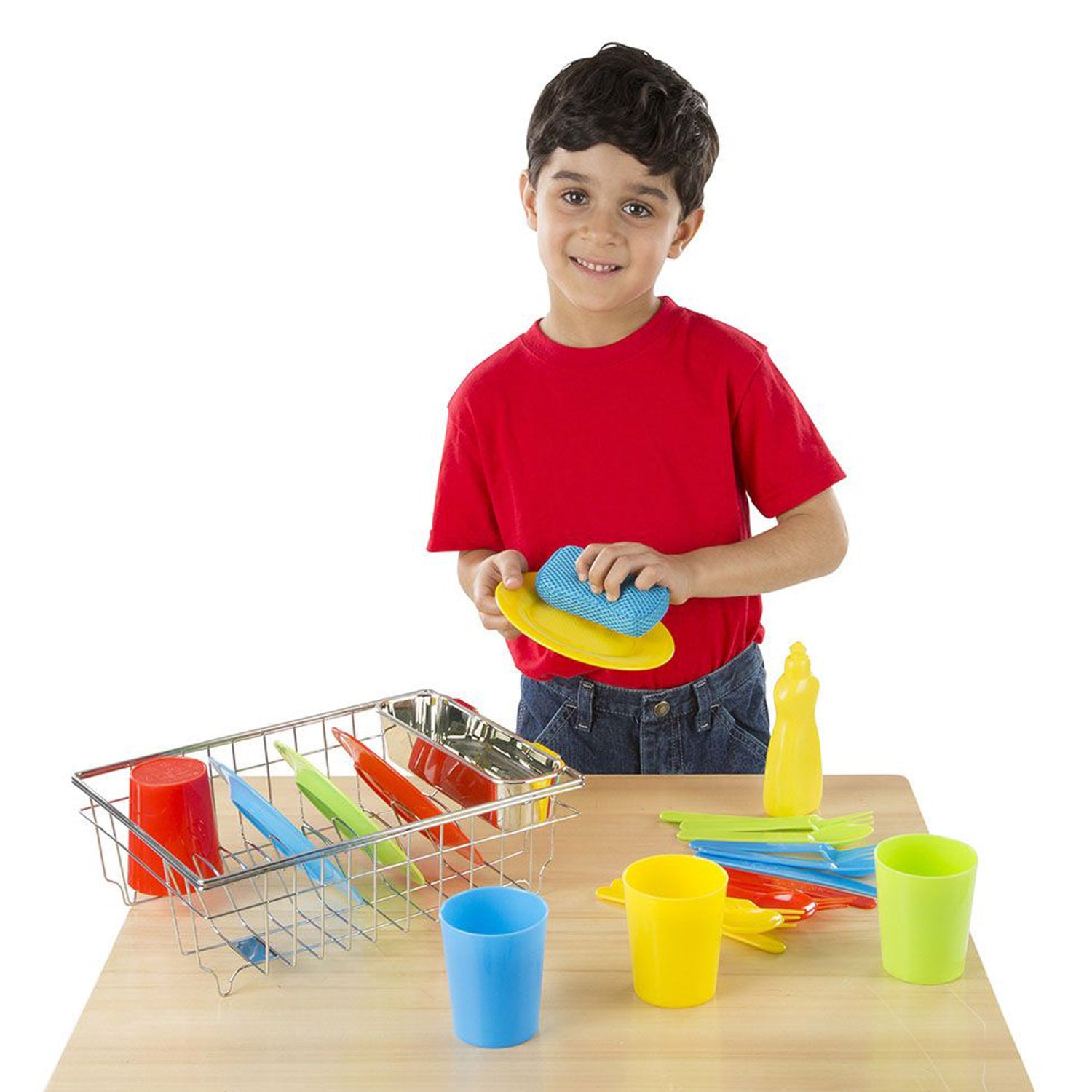 Melissa & Doug 24-Piece Let's Play House! Dishwashing Playset - Image 4