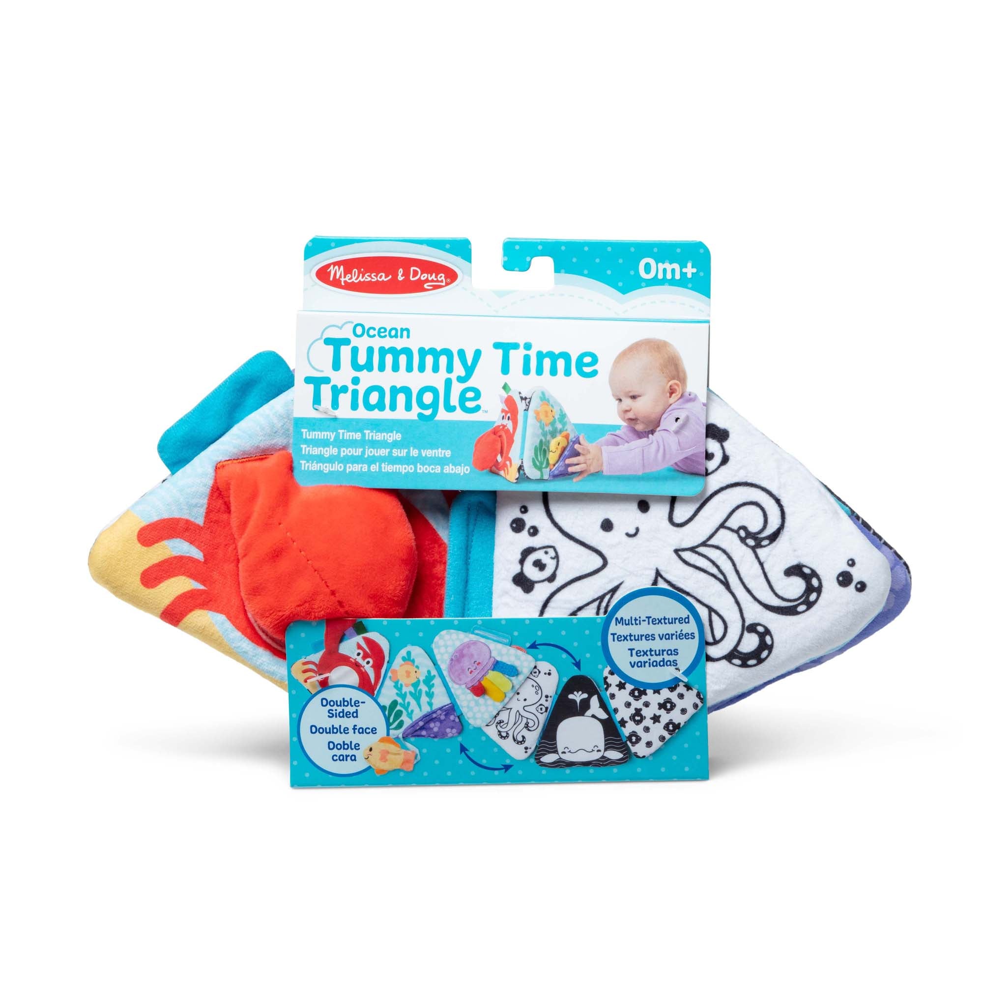 Melissa & Doug Ocean Tummy Time Triangle ?C Engaging Infant Playmat