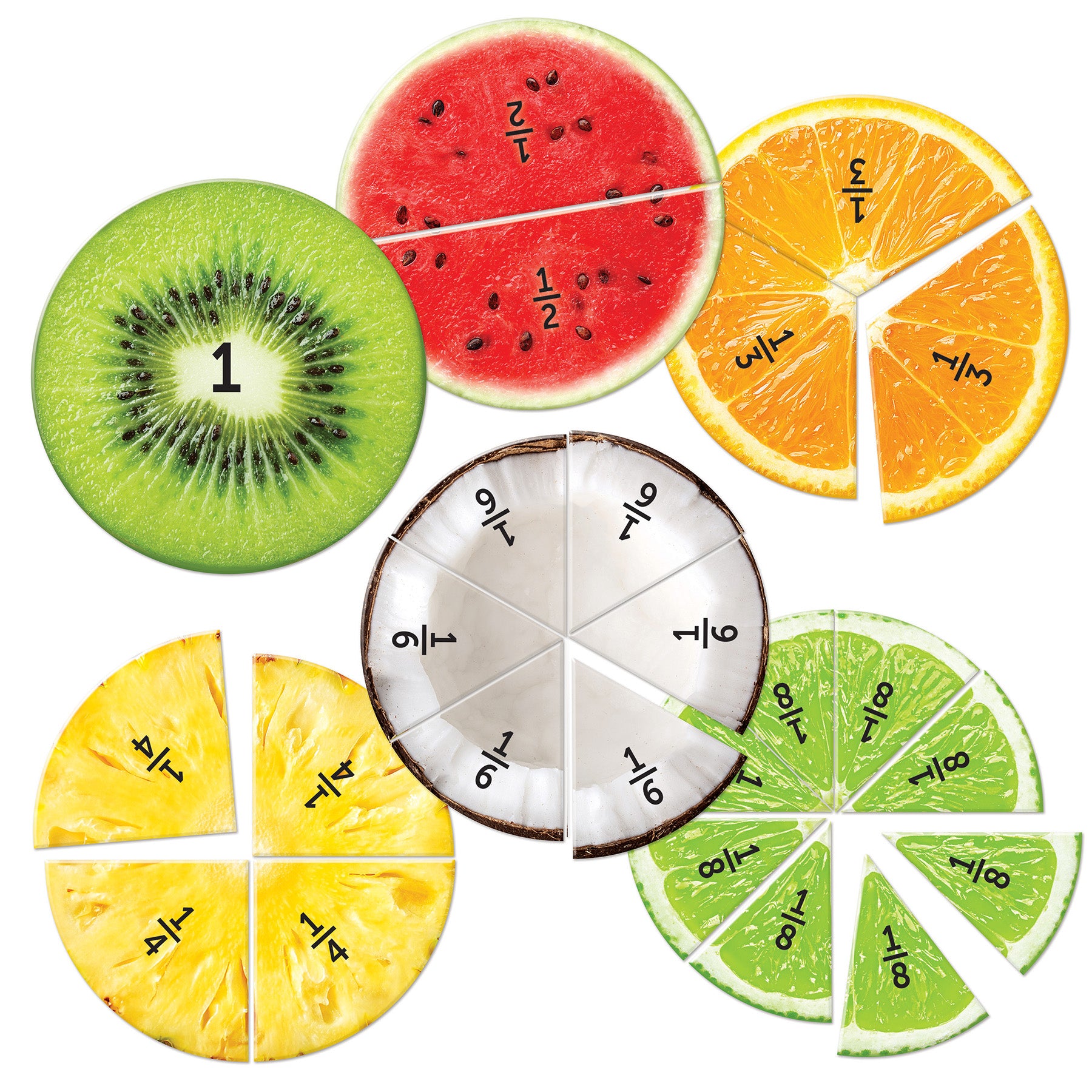 Learning Resources Magnetic Fruit Fractions - Educational Math Toy - Image 3