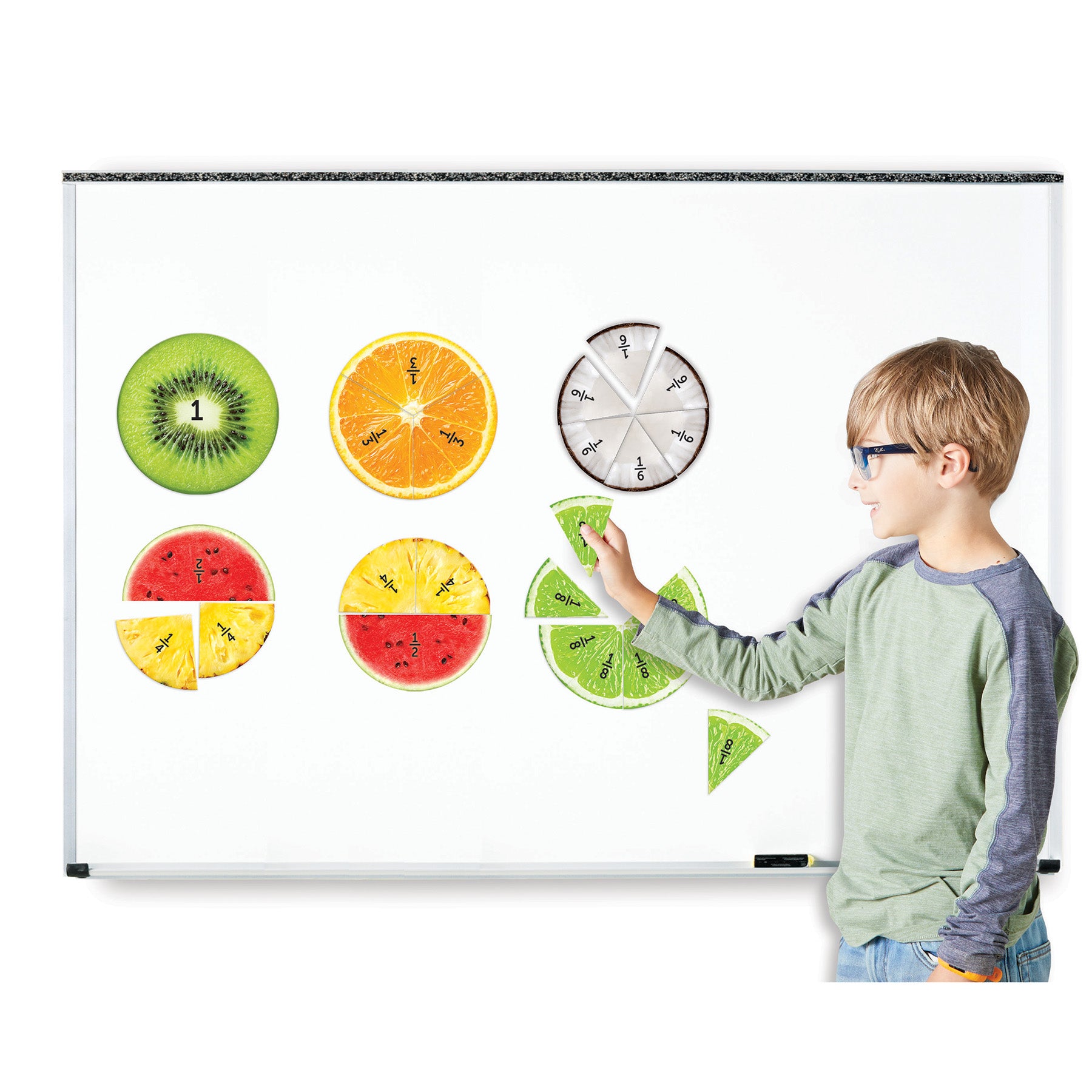 Learning Resources Magnetic Fruit Fractions - Educational Math Toy - Image 5