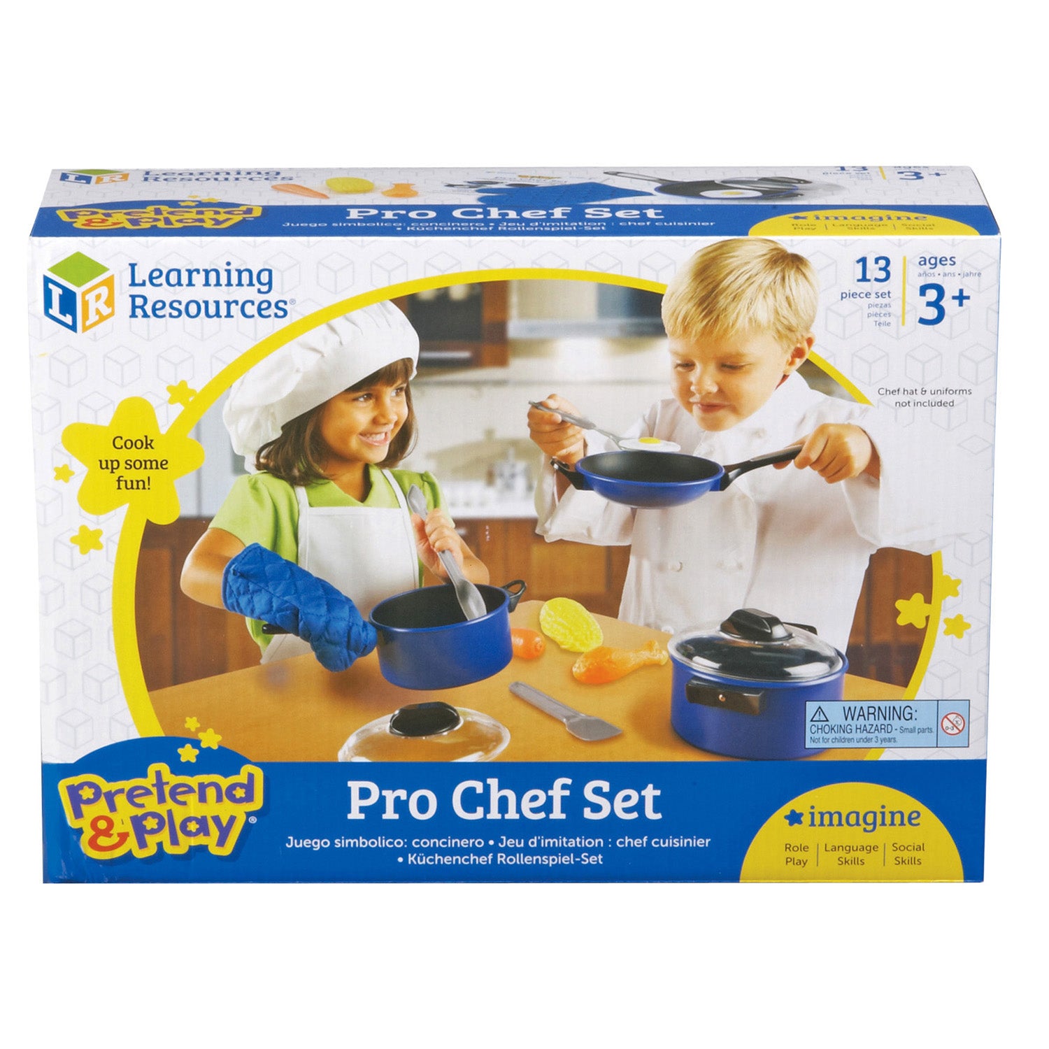 Learning Resources 13-Piece Pretend & Play Pro Chef Set - Image 2