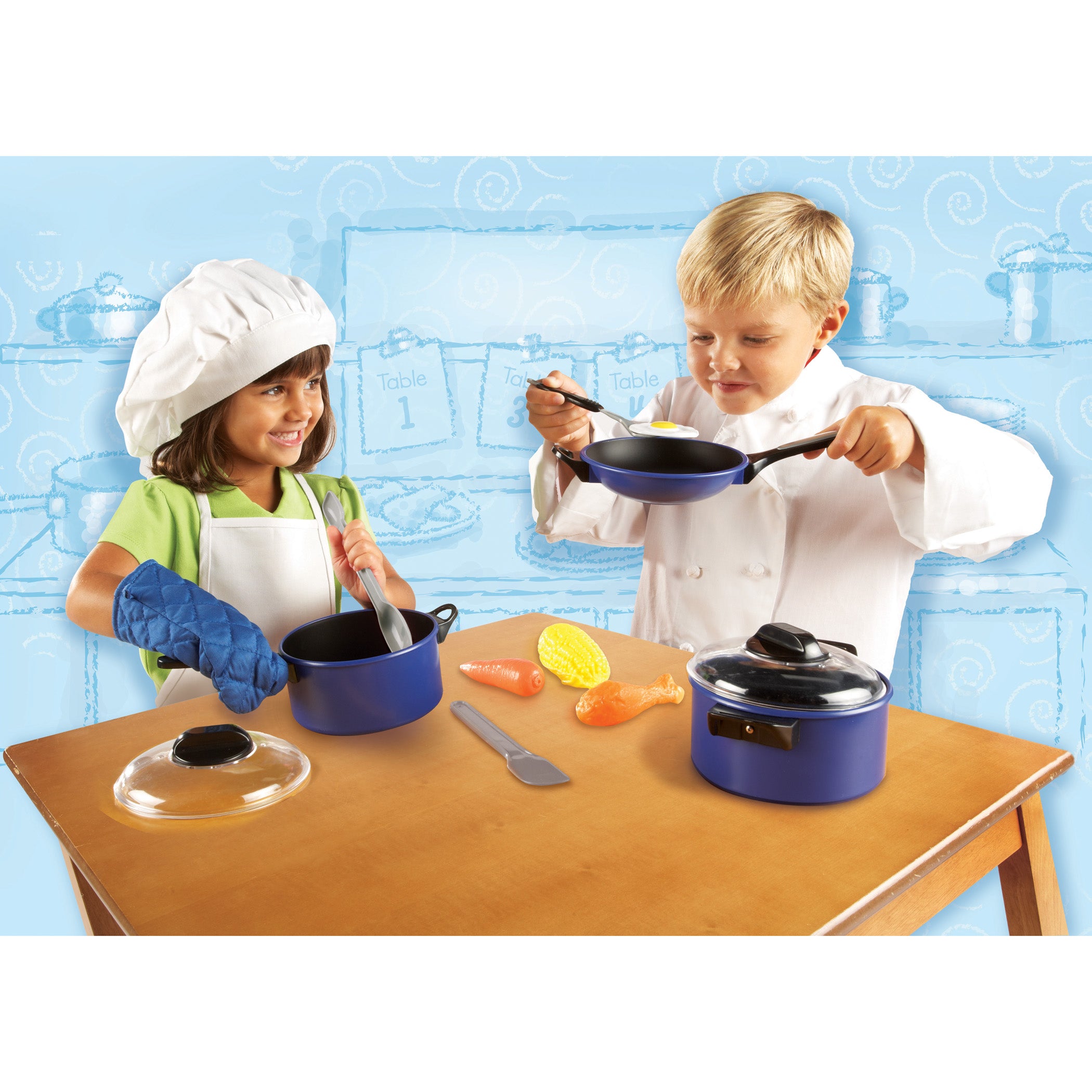 Learning Resources 13-Piece Pretend & Play Pro Chef Set - Image 4