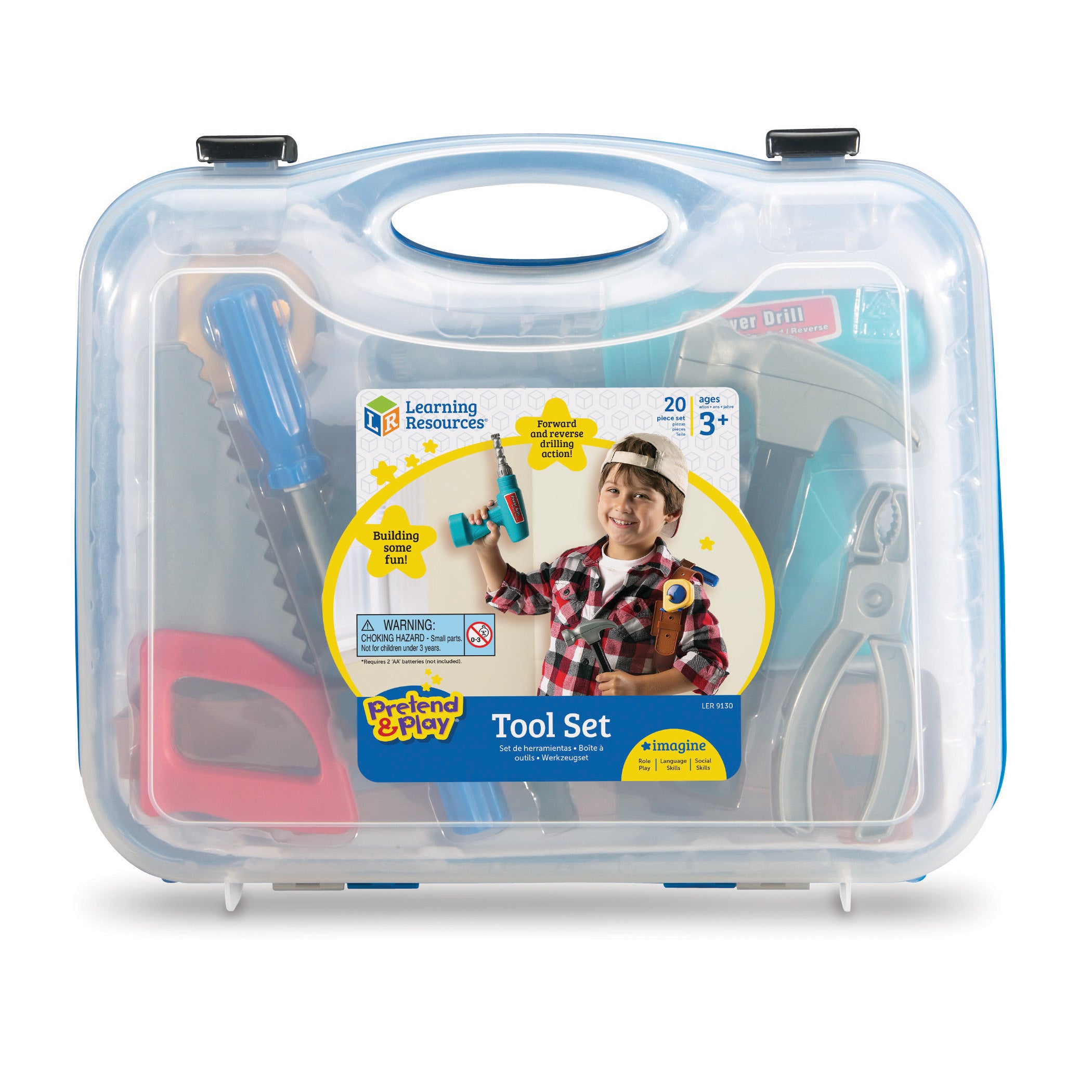 Learning Resources 20-Piece Pretend & Play Work Belt Tool Set - Image 3
