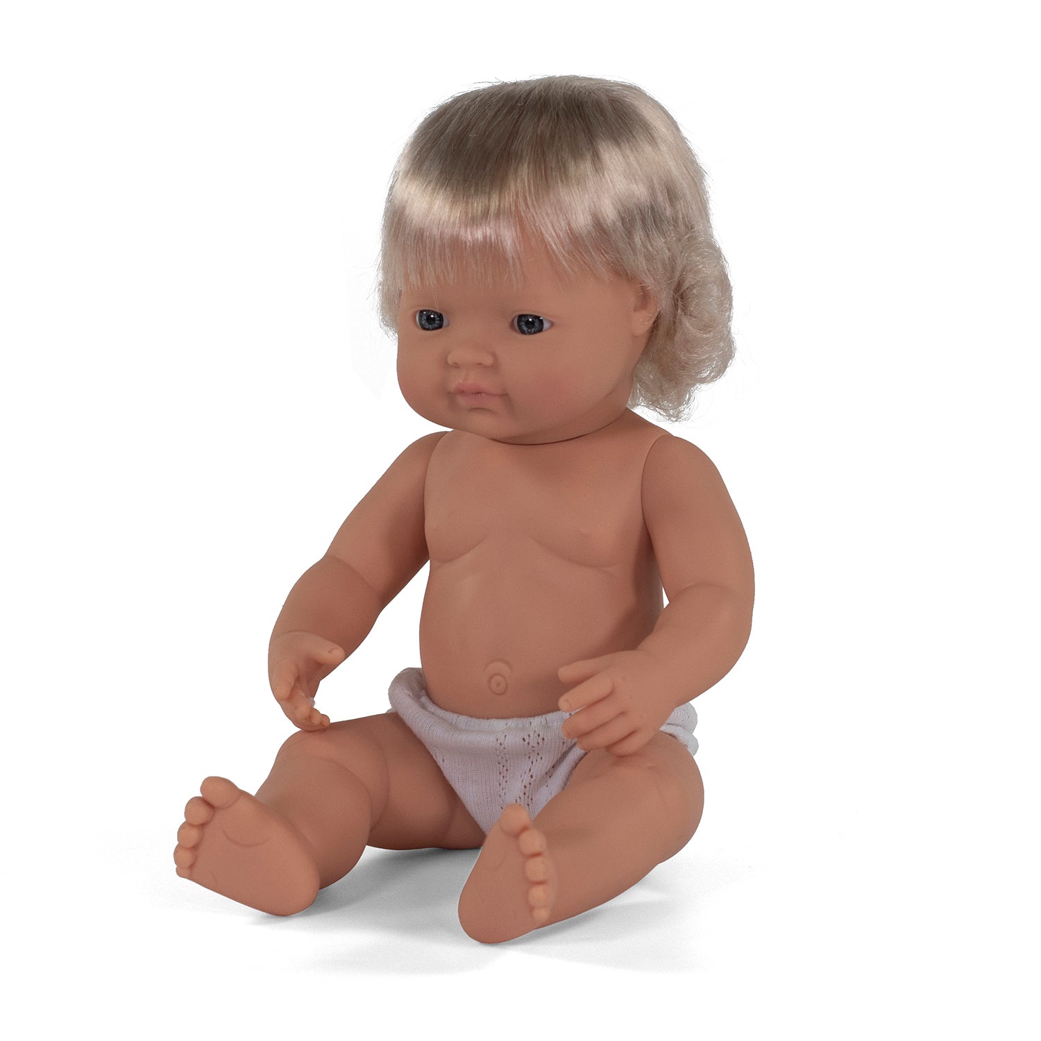 Miniland 15 inch Baby Doll - Blonde Hair, Blue Eyes - Image 2