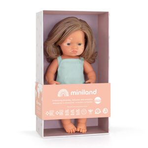 Miniland 15-inch Baby Doll with Vitiligo - Golden Locks
