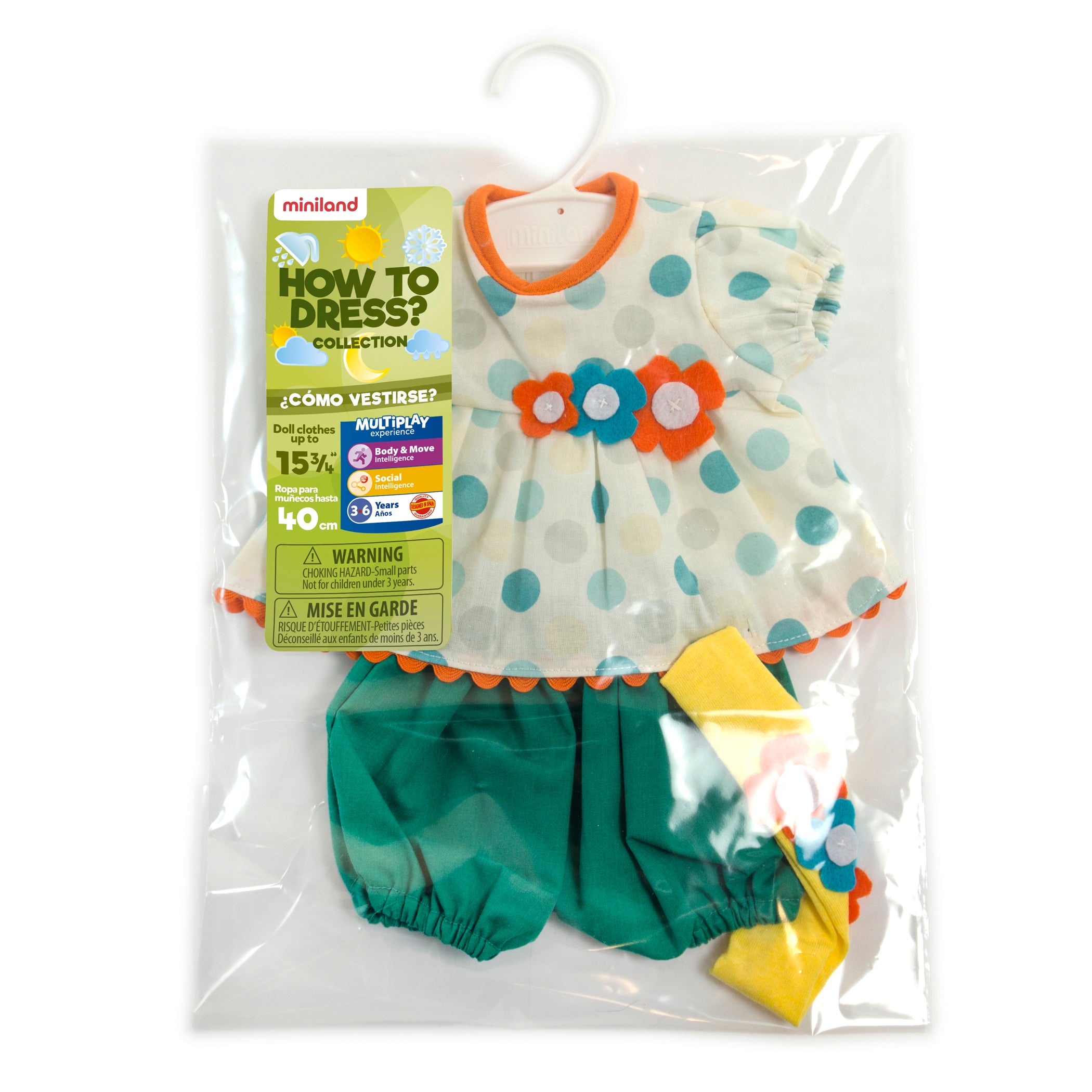 Miniland Warm Weather Girl Doll Outfit with Headband - Image 2