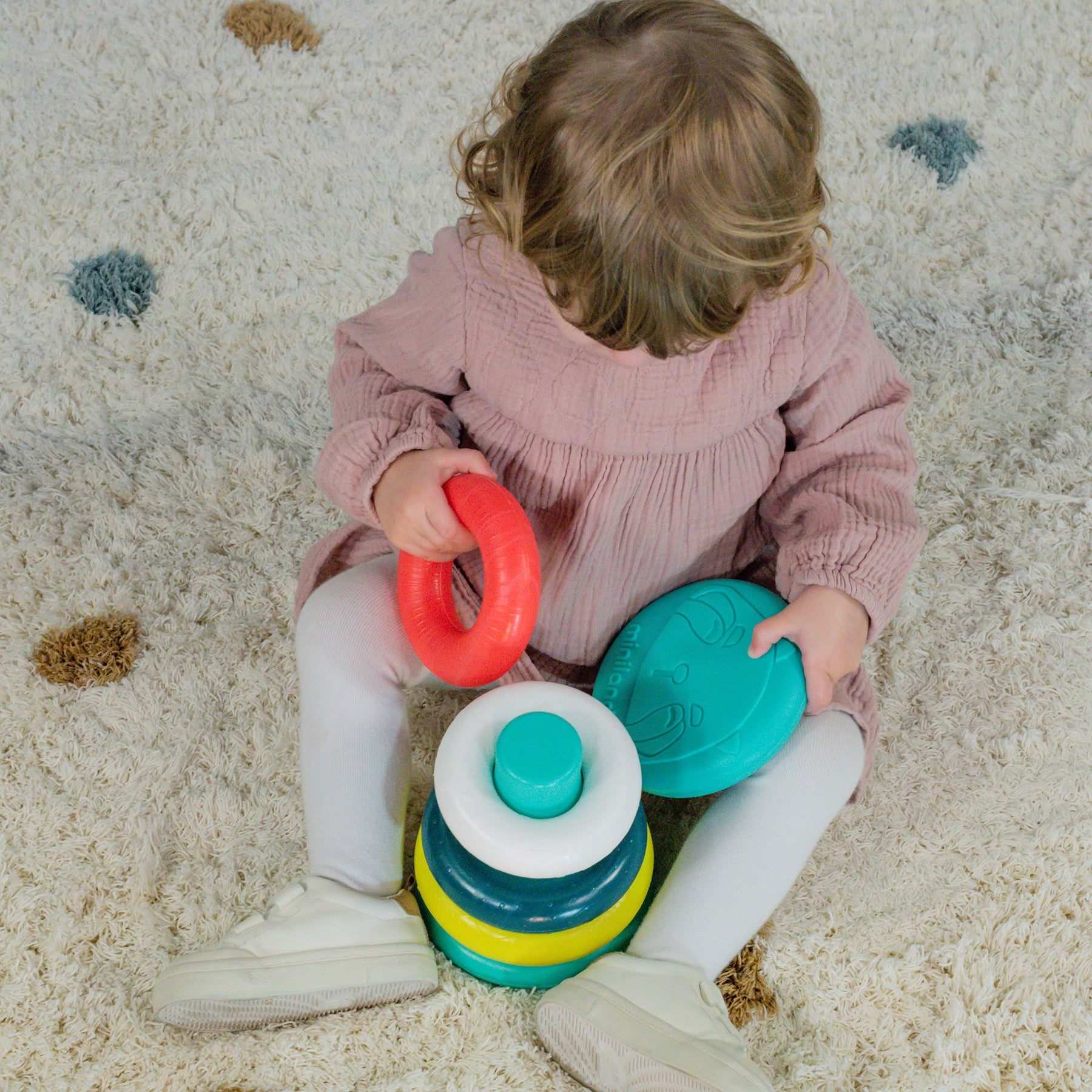 Miniland Feel to Learn: Stack & Roll Rings ?C Eco-Friendly Toy - Image 6
