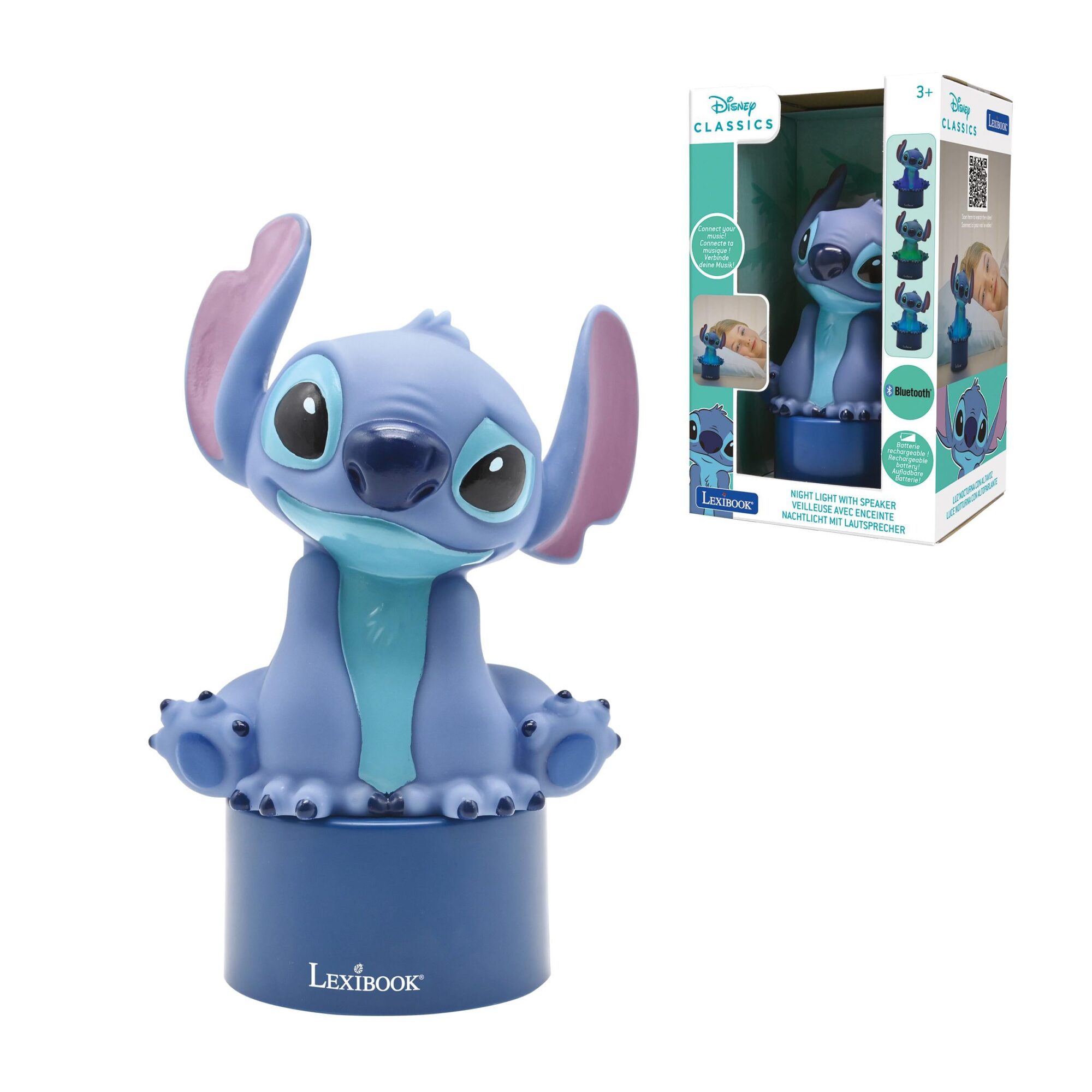 Stitch LED Nightlight and Bluetooth Speaker - Multicolor
