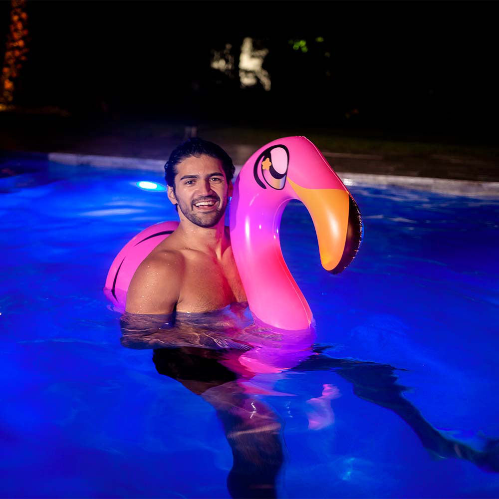 PoolCandy Illuminated LED Flamingo Ride-On Noodle - Image 3