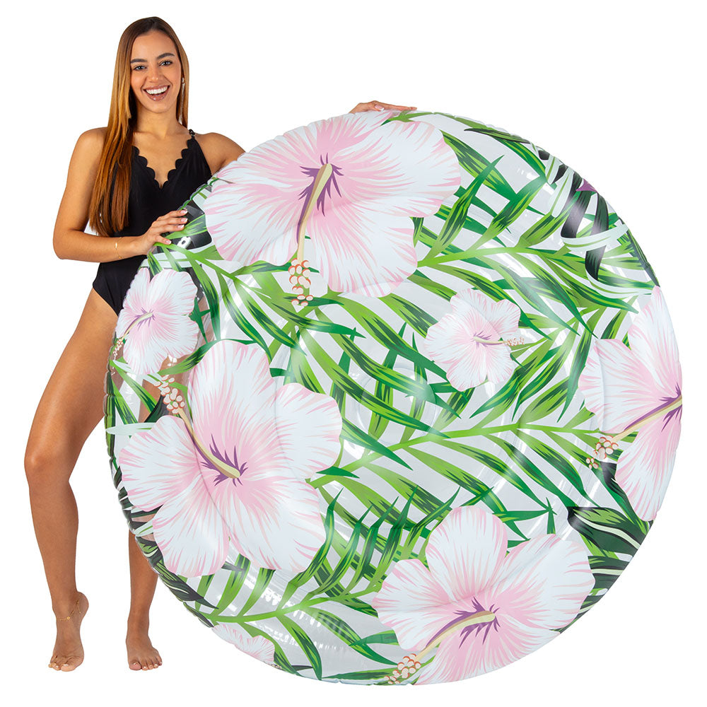 PoolCandy Tropical Hibiscus Flower Giant Pool Float - 60 Inch - Image 2
