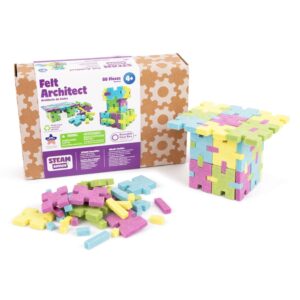 Roylco Felt Architect Set - Colorful Building for Kids - 88 Pieces