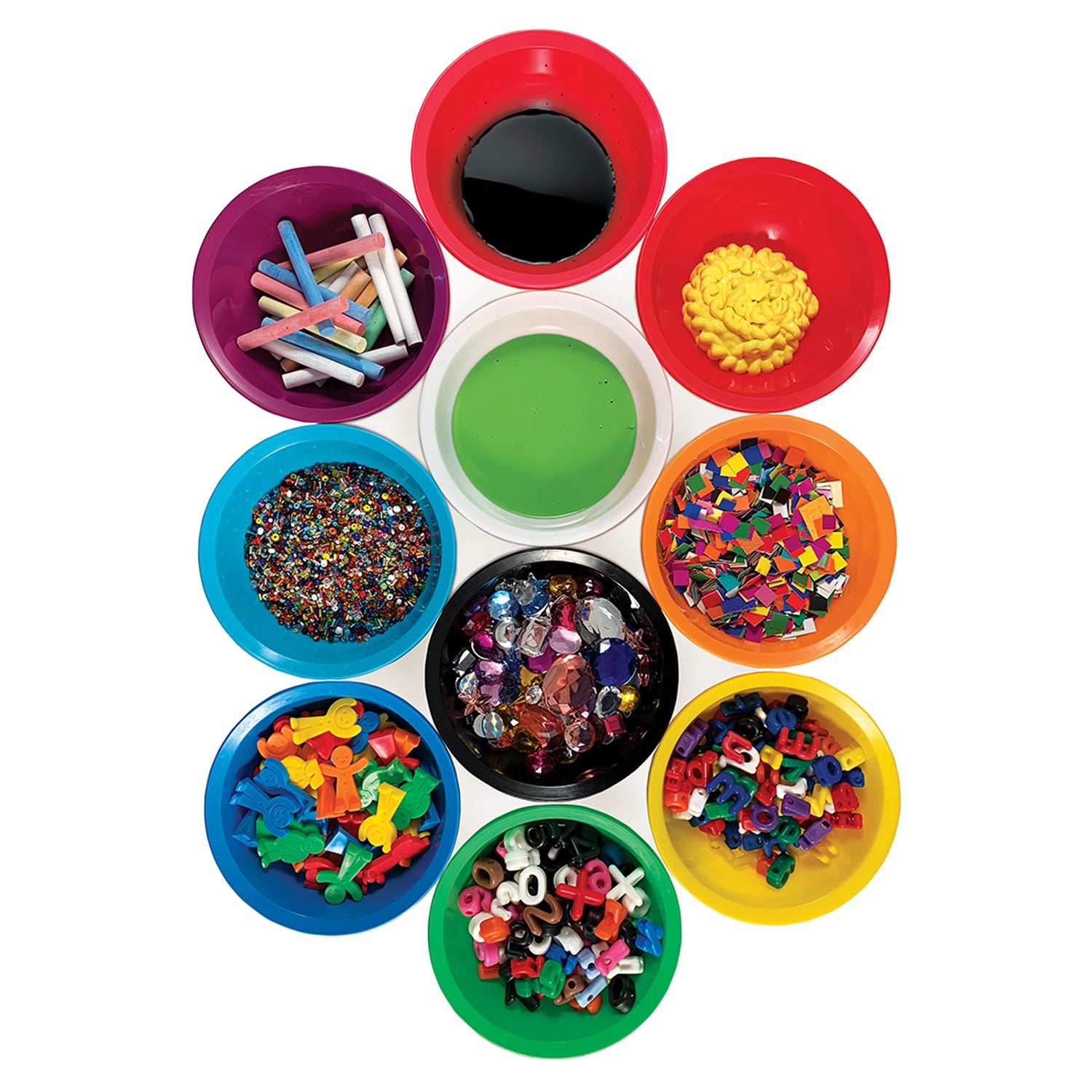 Roylco Bright Color Mixing Bowls for Crafts and Arts, Pack of 10 - Image 2
