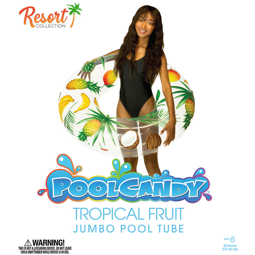 PoolCandy Resort Collection Jumbo 48" Tropical Fruit Pool Tube - Image 2