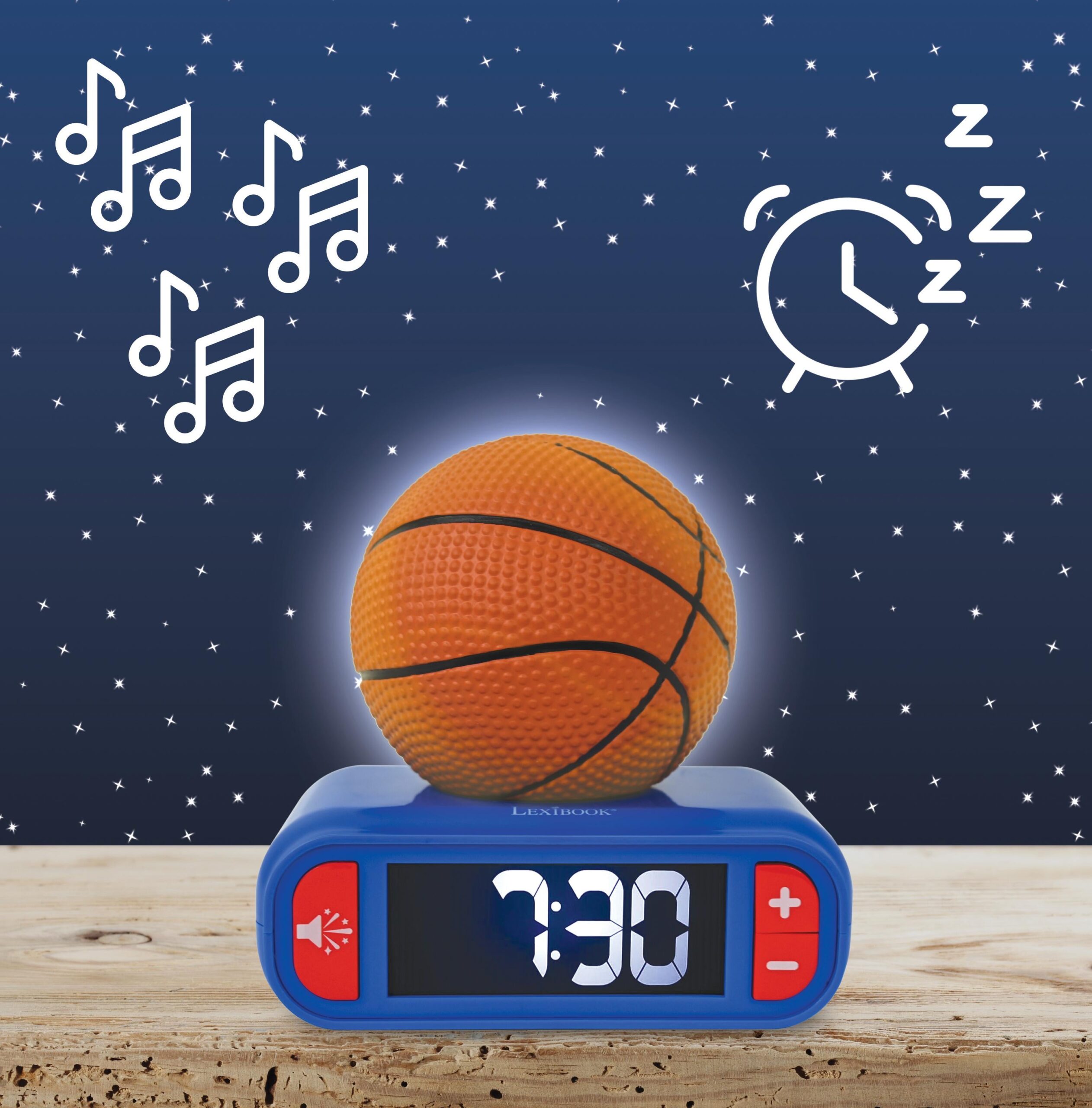 Slam Dunk 3D Basketball Digital Alarm Clock & Nightlight - Image 2
