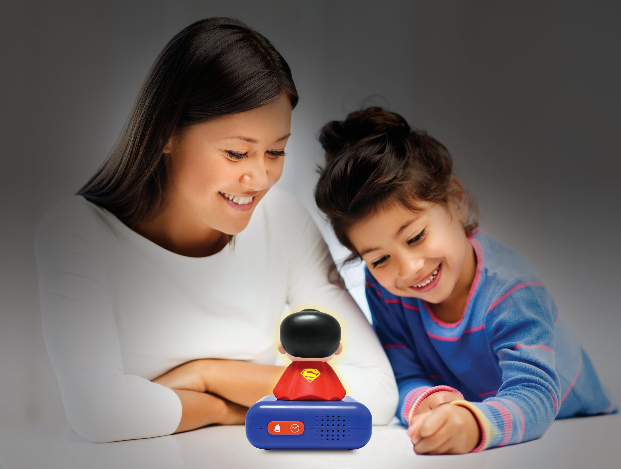 Superman-Themed Night Light and Sound Alarm Clock - Blue - Image 3
