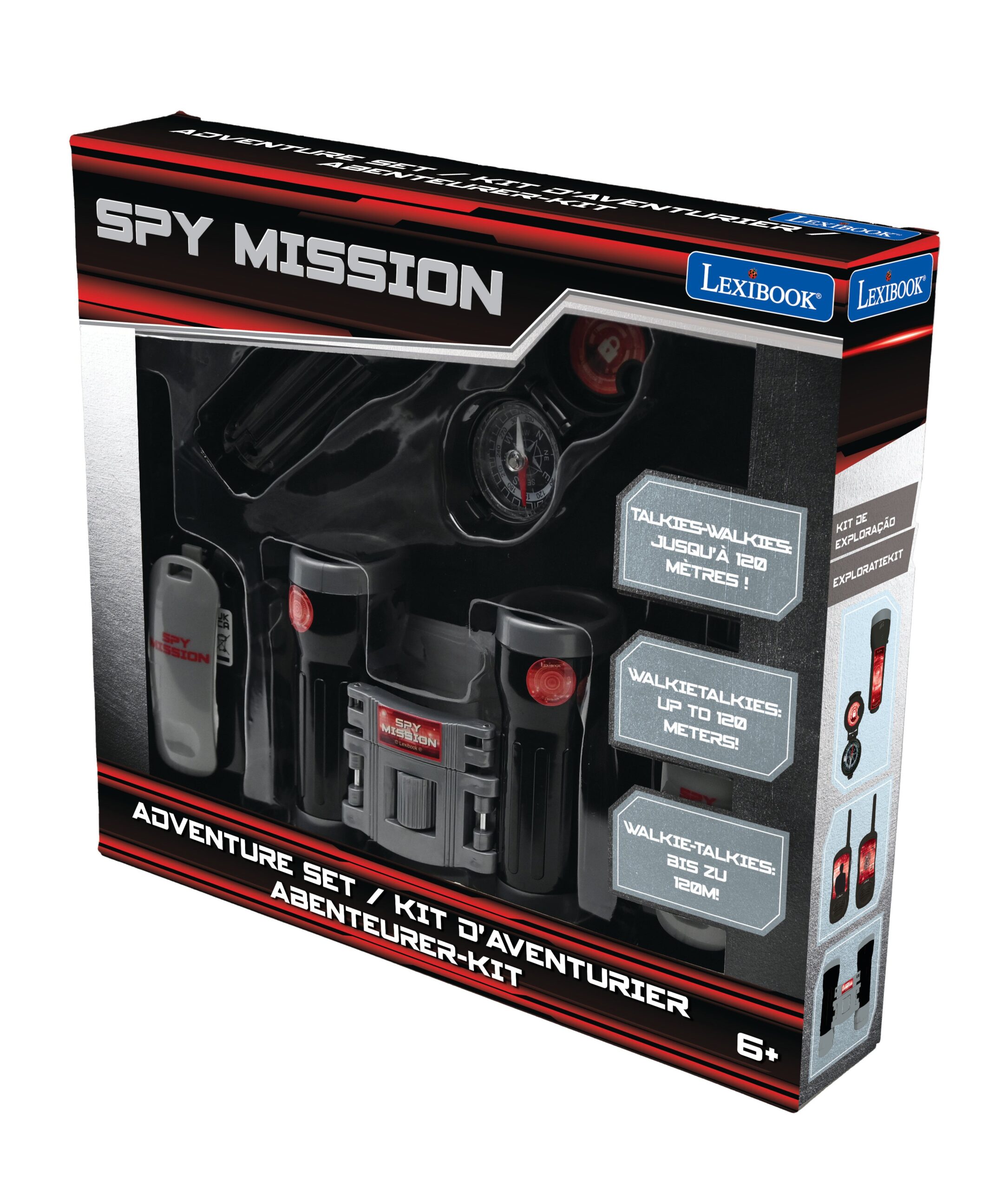 Lexibook Ultimate Spy Walkie Talkies Adventure Set with Binoculars and Torch - Image 2