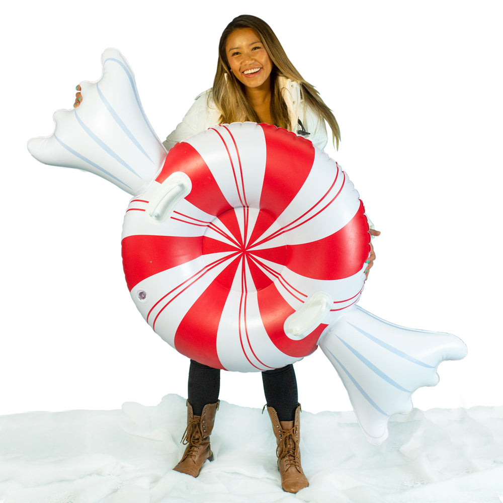 SnowCandy Inflatable Peppermint Delight Snow Tube