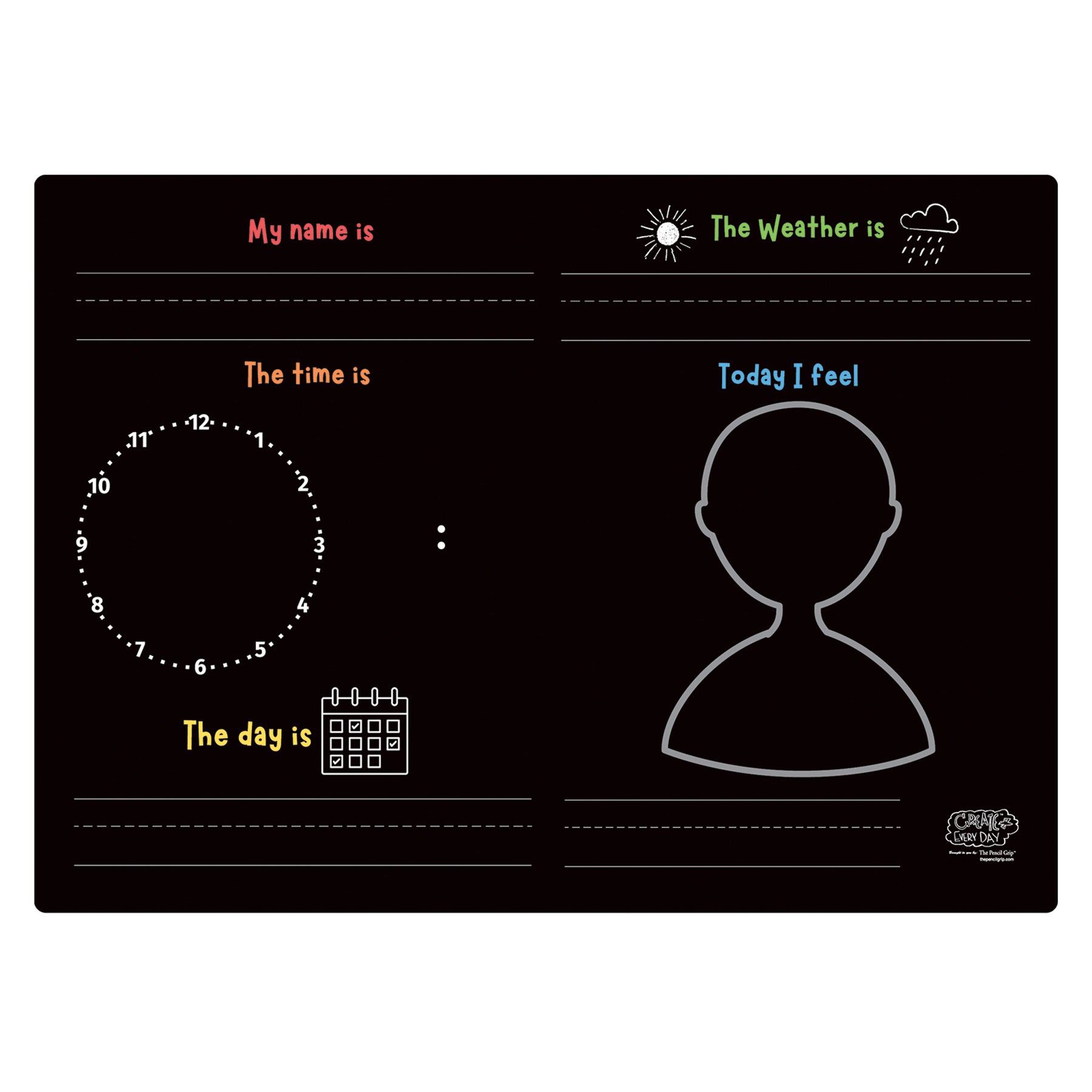 The Pencil Grip Activity Playmat - Reusable Drawing Mat - Pack of 6 - Image 2